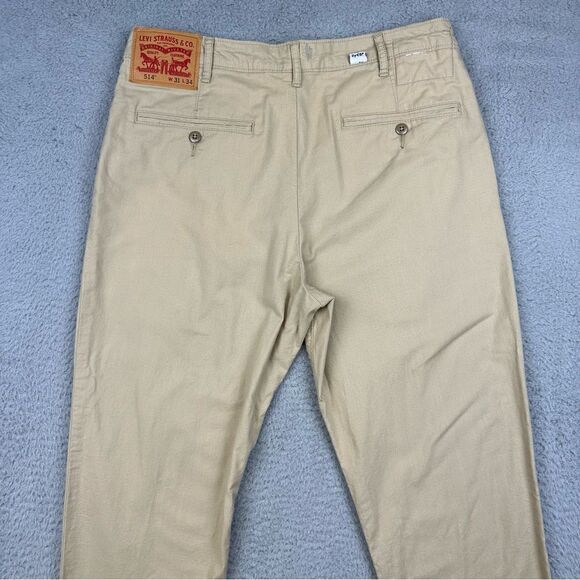 Levis 514 Pants 31x34 Beige Khakis Straight Leg Slacks Business Casual 32x29* - Picture 5 of 14